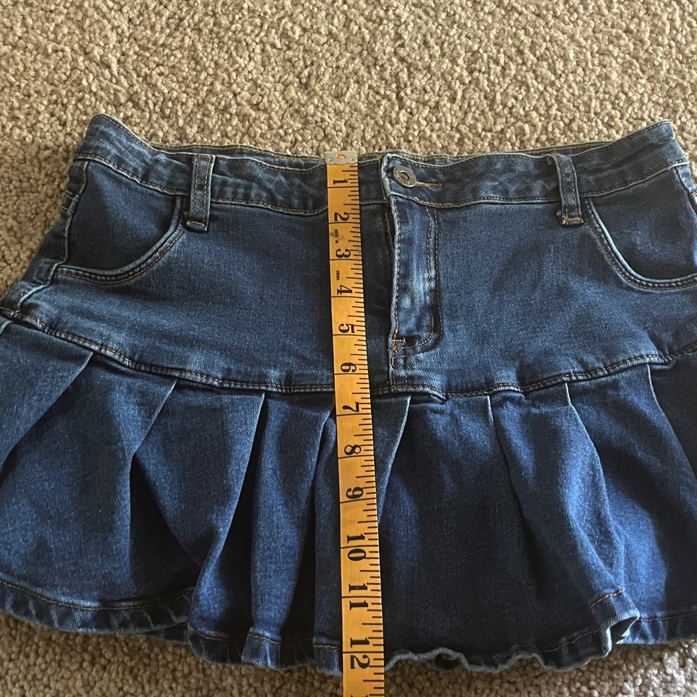 Blue Denim Ruffled Skirt - Picture 7 of 7